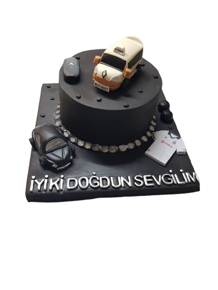 Araç ve Otomotiv Temalı Butik Pasta